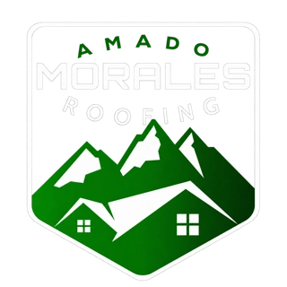 Amado Morales Roofing green mountain and roof logo